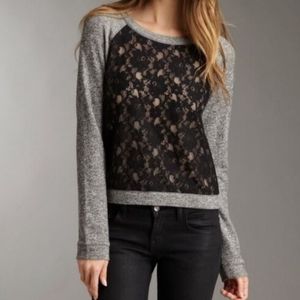 BCBG MaxAzaria Black Lace Front top